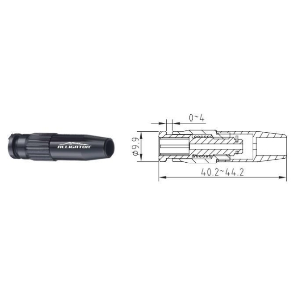 Регулятор натягування тросика в рубашці Alligator, 2 шт