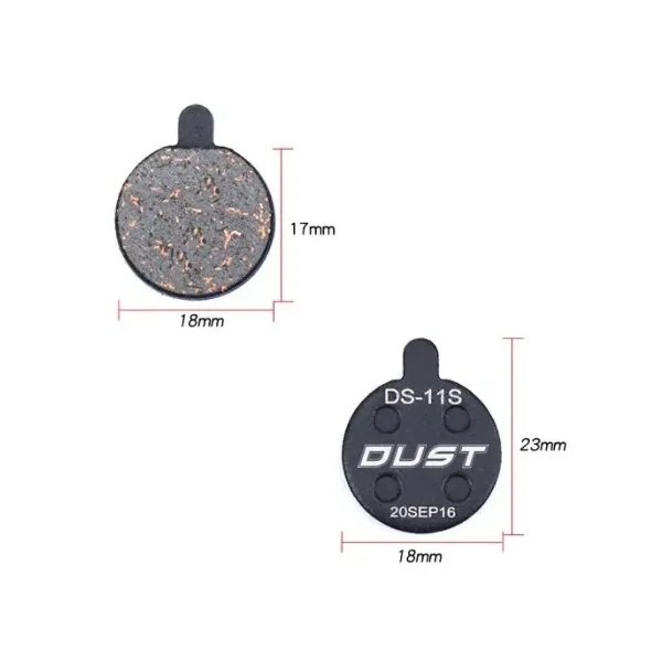 Колодки DUST DS-11S напівметал для Alhonga, Zoom