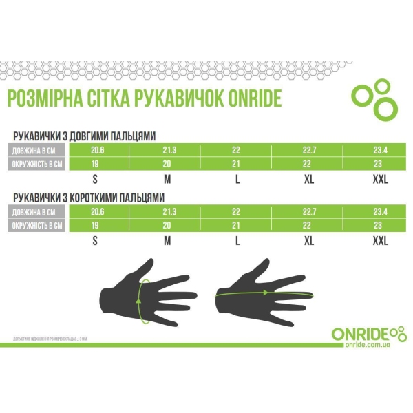Рукавички ONRIDE Long 20 Сірий XS - фото 1