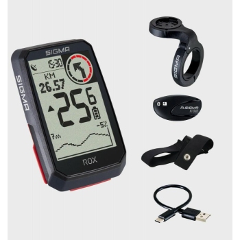 GPS Велокомп'ютер SIGMA ROX 4.0 Black HR Set