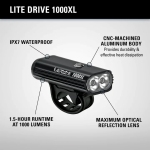 Фара LEZYNE Lite Drive 1000XL Neo Metallic - фото 3