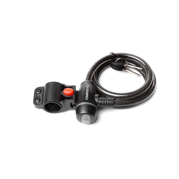 Велозамок ONRIDE Wide тросовий 10х1200 мм з кріпленням